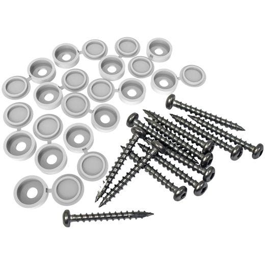 White Fastener Kit-12/Pack