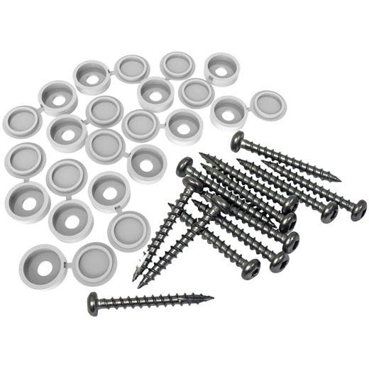 White Fastener Kit-12/Pack