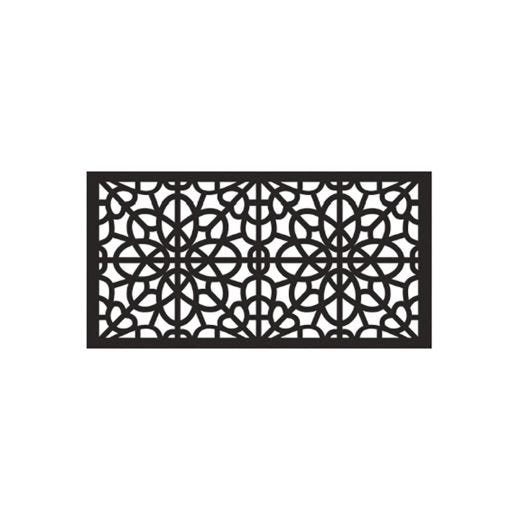 Fretwork Decorative Panel - Black