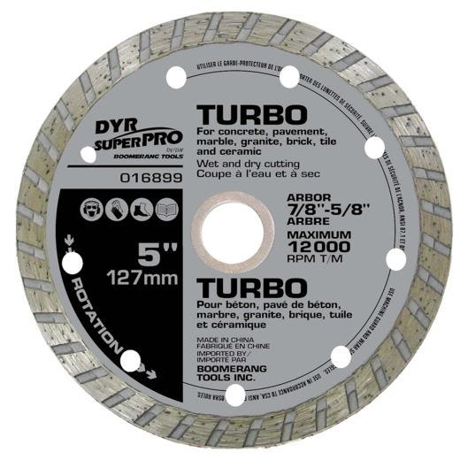 5" Turbo Diamond Blade