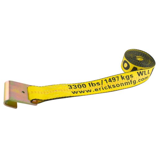 2"x 30' Winch Strap with Flat Bed Hook 10,000 Lb