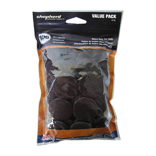 106 Piece Heavy Duty Dark Brown Felt Value Pack