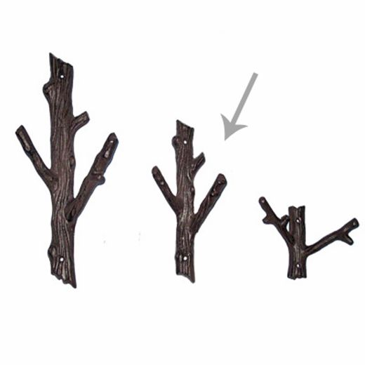 2 Branch Hook Medium Black