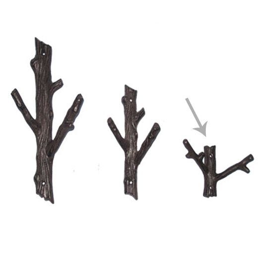 2 Branch Hook Small Black