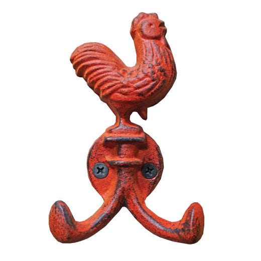 Rooster Double Hook Red