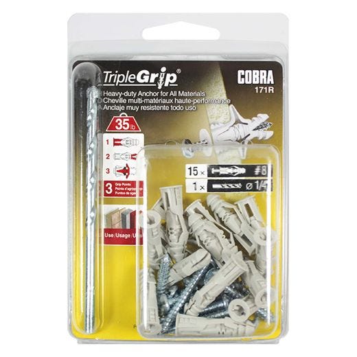 Triplegrip #8 Grey + Screws