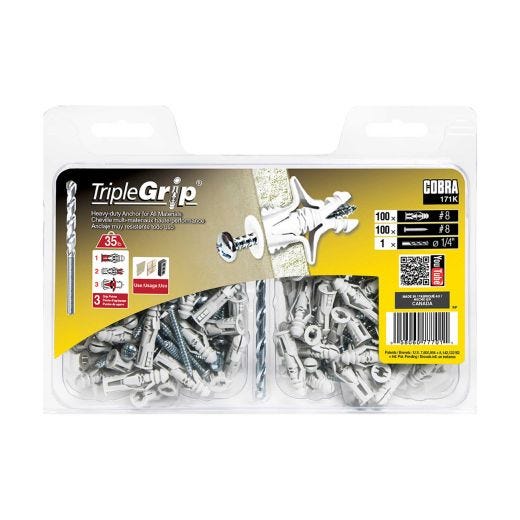 Triplegrip #8 Grey + Screws Kit