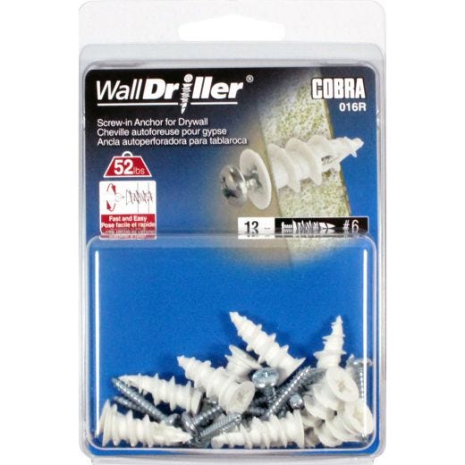 Walldriller #6 Nylon + Screws