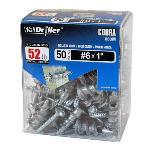 Walldriller #6 Zinc + Screws