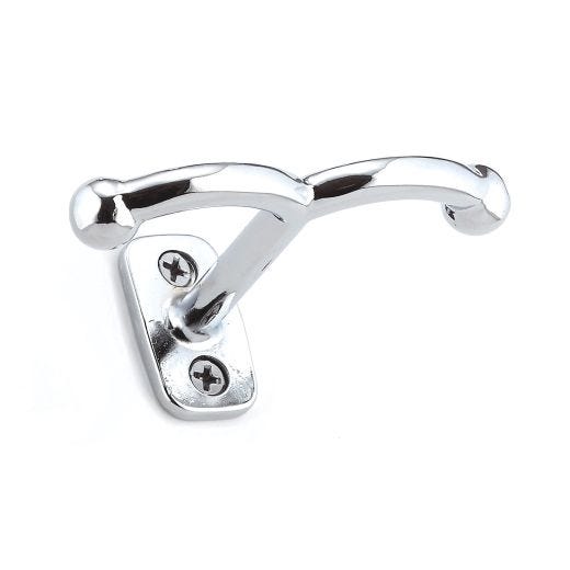 3-1/4" Chrome Decorative Double Hook