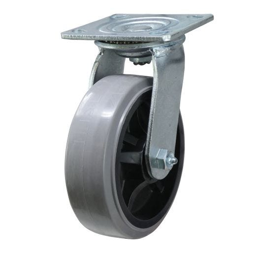6"x2" Thermo Plastic Rubber Gray - Swivel Caster