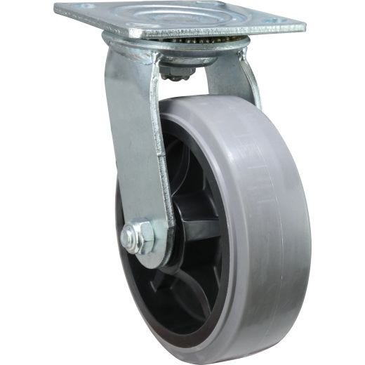 6"x2" Thermo Plastic Rubber Gray - Swivel Caster