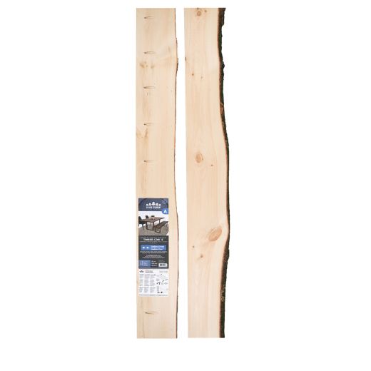 2" x (5"-8") x 6' Live Edge Pine Timber-link Edge Slab