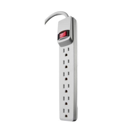 6 Outlet Power Strip 4' Cord