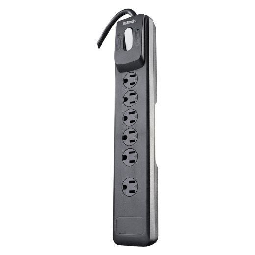 6 Outlet Surge Strip 1440J 4' Cord