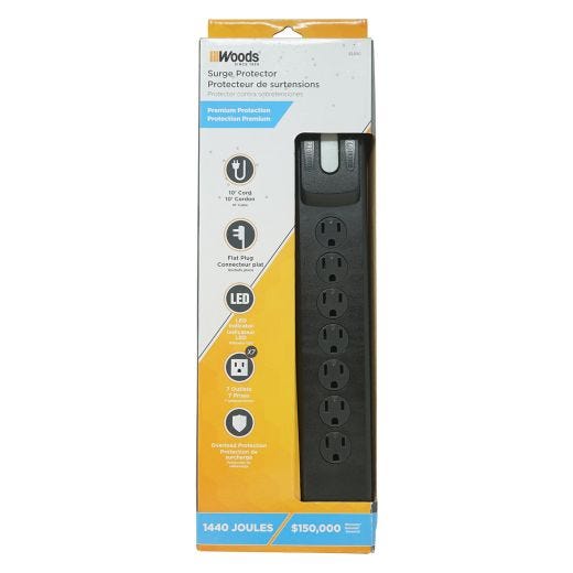 7 Outlet Surge Protector 1440j