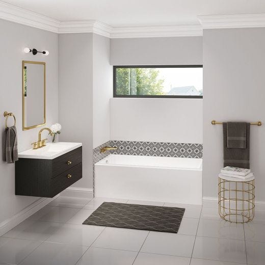 Bosca 60" X 30" Rectangular Alcove Bathtub