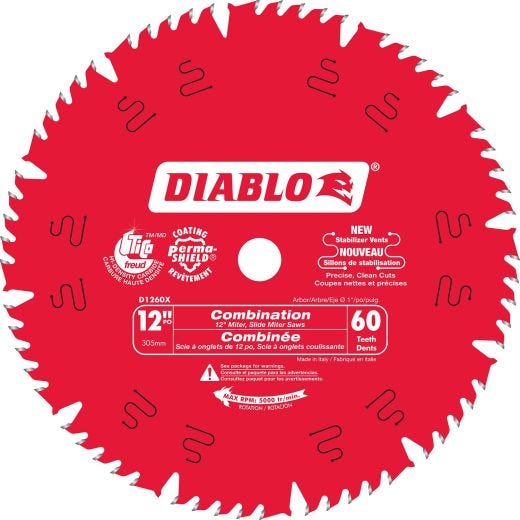 12 Inch x 60t Combination Blade