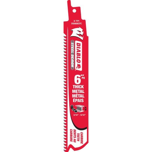 6 Inch Carbide Thick Metal Reciprocating Blade