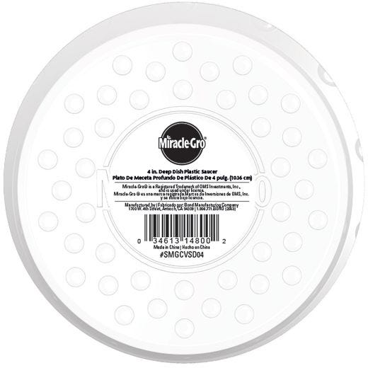 Miracle Grow 4" Clear Deep Saucer