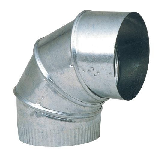 8" 90 Degree Galvanized Adjustable Pipe Elbow