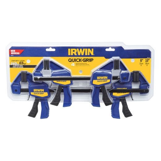 Iwrin Quick Grip One-Handed Mini Bar Clamp-4/Pack