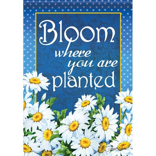 Bloom Where You Are Planted Garden Flag