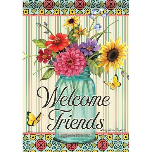 Floral Centerpiece Garden Flag