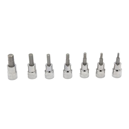 3/8 Inch Drive Hex Bit Socket Set Sae, 7 Piece