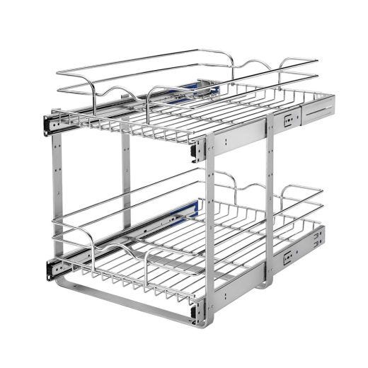 15 Inch Two-tier Pull-Out Baskets Soft Close