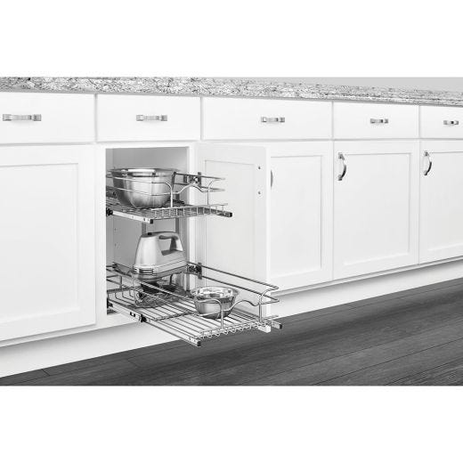 12 Inch Two-tier Pull-Out Baskets Soft Close
