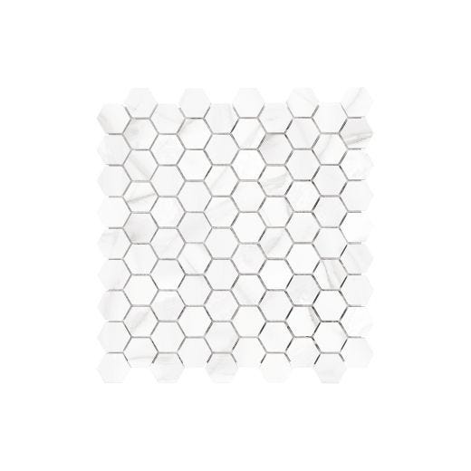 Mayfair Volakas Grigio Hexagon Polished Porcelain Mosaic