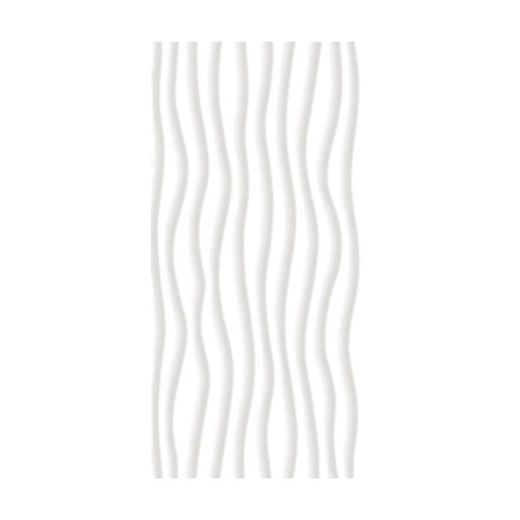 Tuile murale lustrée rectif 12x24 po Modulation Linea blanc