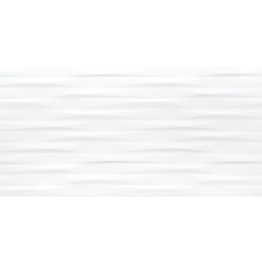 Tuile murale lustrée rectif 12x24 po Modulation Linea blanc