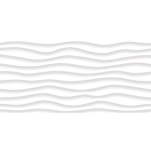 12"x24" White Oblique Glossy Linea Wall Tile 15.5 Sq-Ft/Box