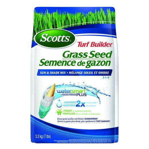 Scotts Turf Builder Grass Seed Sun & Shade Mix 3-1-0 3.2 Kg