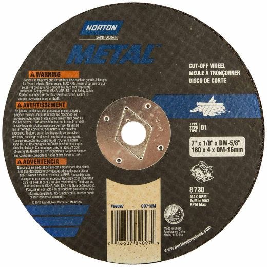 7" x 1/8" x DM-5/8 Circular Saw Metal Cut-Off Blade