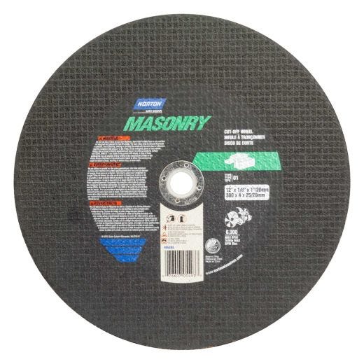 12" x 1/8" x 1"/20mm High Speed Masonry Cut-Off Blade