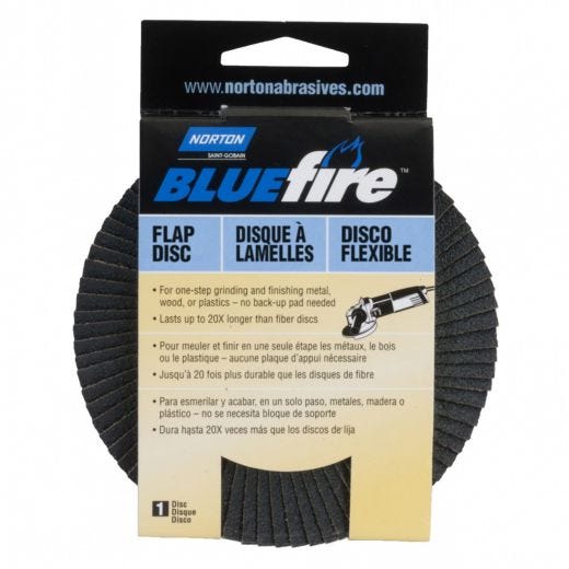 Norton BlueFire Flap Discs 4-1/2" 80 Grit