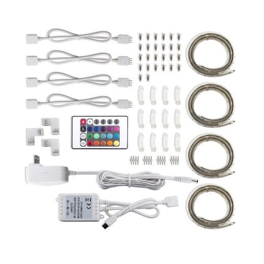 10" Flexible Led Undercabinet Strips Remote Included-4/Pack