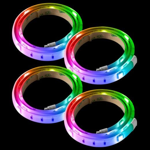 10" Flexible Led Undercabinet Strips Remote Included-4/Pack