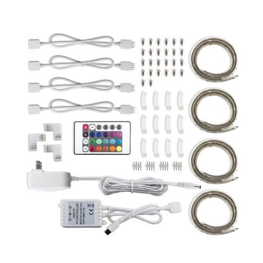 10" Flexible Led Undercabinet Strips Remote Included-4/Pack