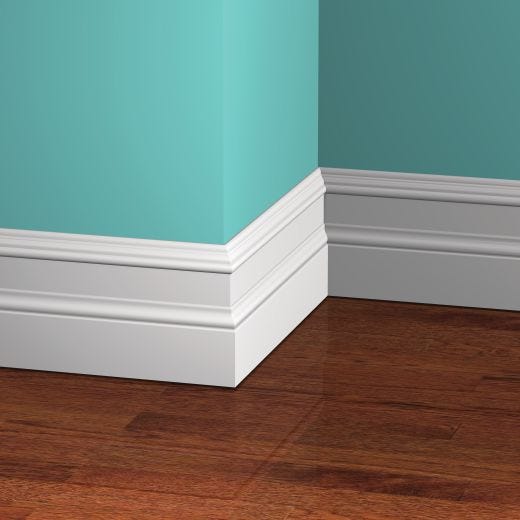 9/16" x 5" x 8" MDF Colonial Baseboard Moulding