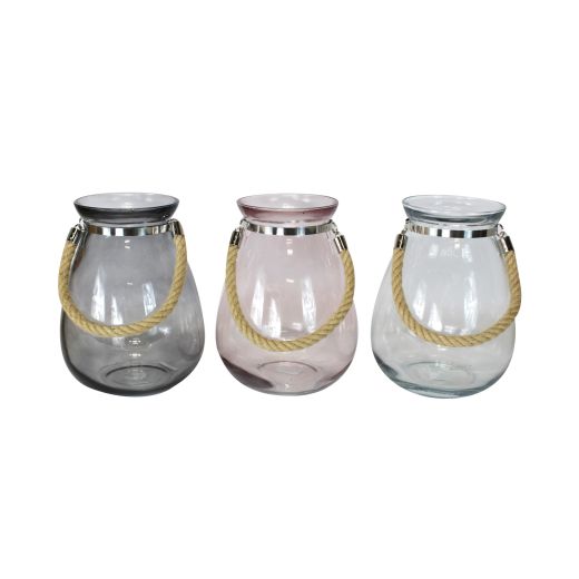 Colored Glass Candle Holder