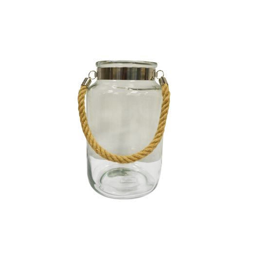 7.5" Glass Candle Holder
