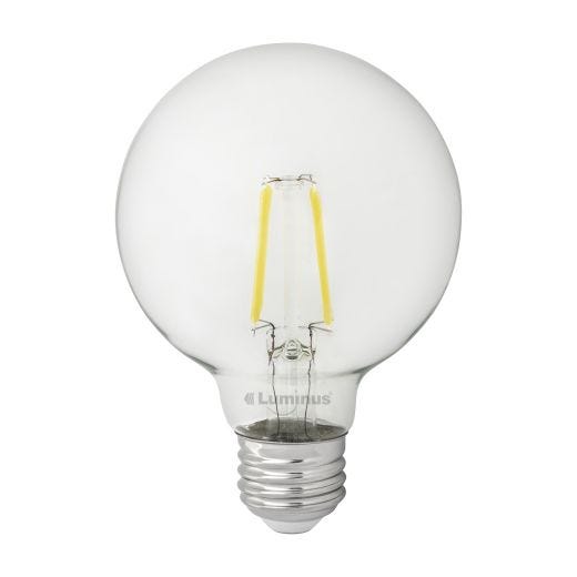 LED 4.5 Watt G25 Bulb Clear 450 Lumens 5000 Kelvin Dimmable