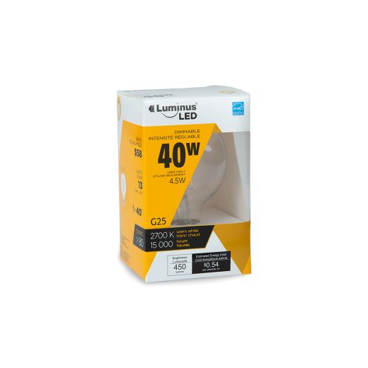 LED 7.5 Watt A19 Bulb with Filament 5000 Kelvin