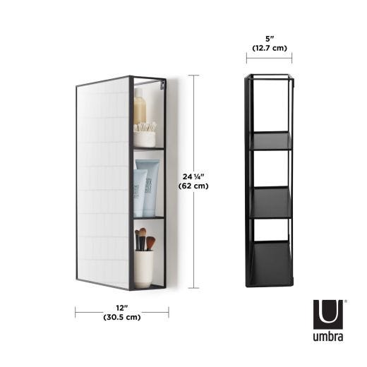 Cubiko Black Mirror and Storage Unit