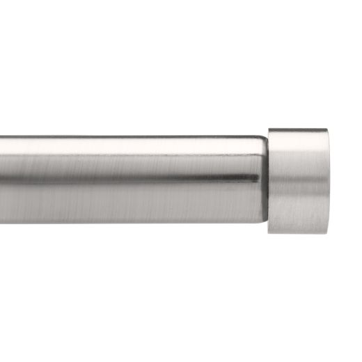 Cappa 1-1/4" x 72"-144" Nickel Drapery Rod