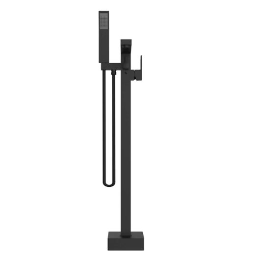 Floor Mounted Bath Filler with Handheld Shower Black Matte